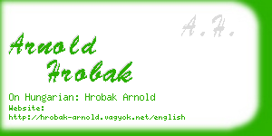 arnold hrobak business card